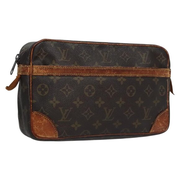 LOUIS VUITTON Monogram Compiegne 28 Clutch Bag M51845 LV Auth fm4473 - Picture 1 of 16